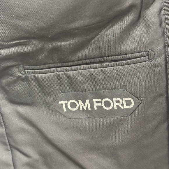 Tom Ford - Black on Black Geometric Circle Print Dinner Jacket - Picture 9 of 10